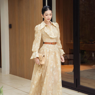 越南小众DARLING DIVA 2025年夏季新款轻盈大气法式收腰长裙