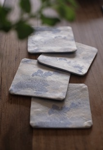 真丝宋锦复古国风山峦纹隔热杯垫日式禅意干泡壶垫茶空间搭配