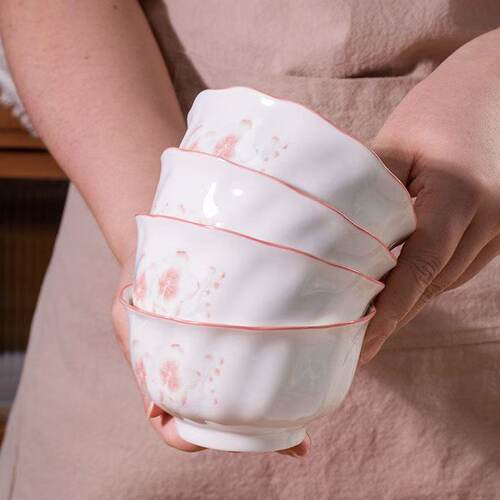 十里桃花6英寸高温骨瓷面碗