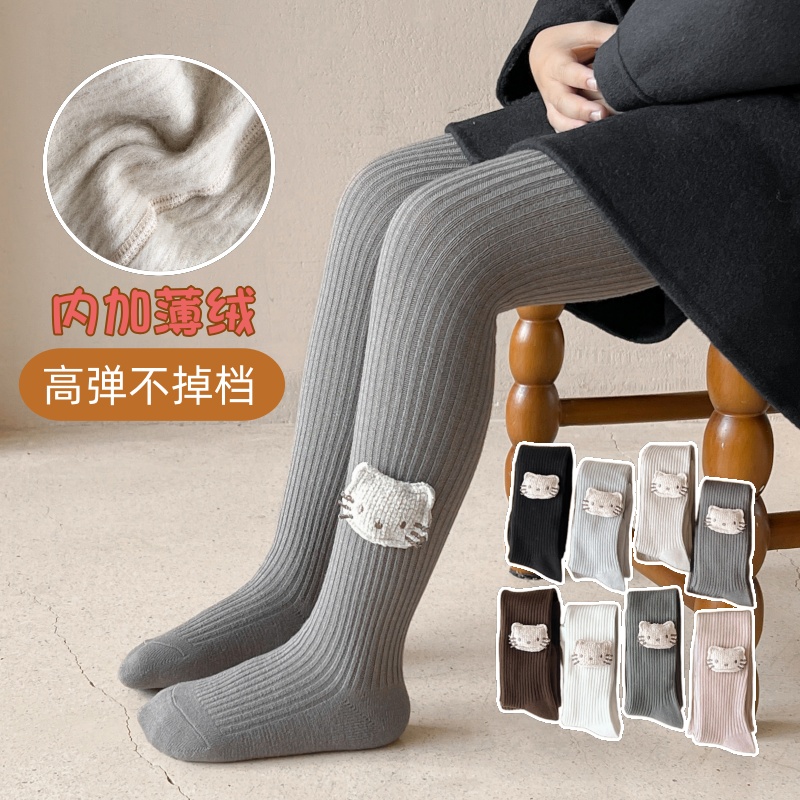 连裤袜女童秋冬季加绒磨毛