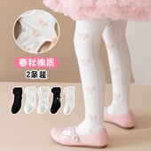 袜子儿童洛丽塔公主打底裤 纯白色针织棉连裤 宝宝 薄款 女童孩春秋季