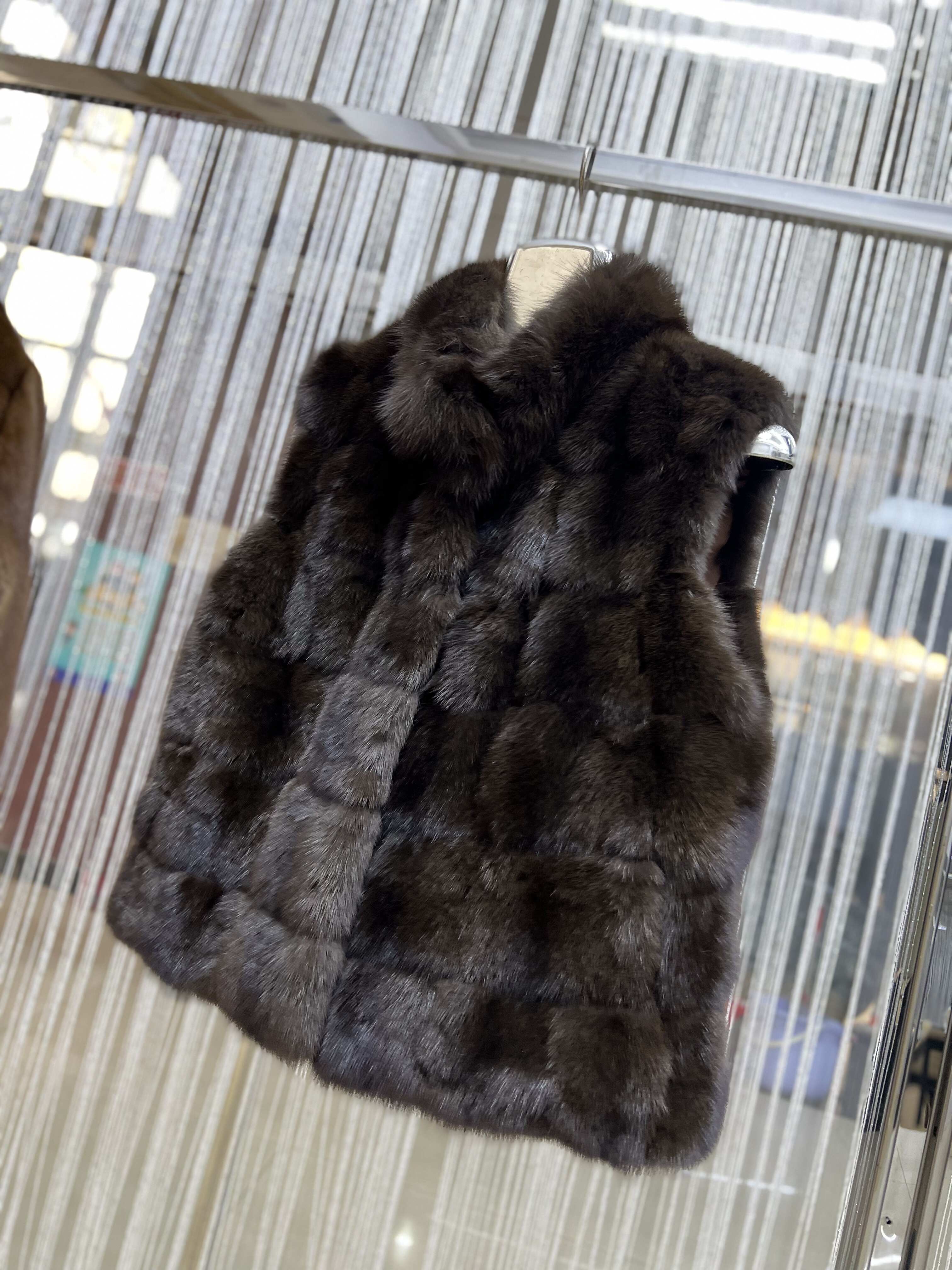 进口俄罗斯紫貂皮草马甲女农夫马夹2025新款冬