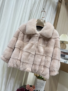 小个子冬季新款皮草外套女翻领韩版裘皮水貂毛皮大衣女款短款
