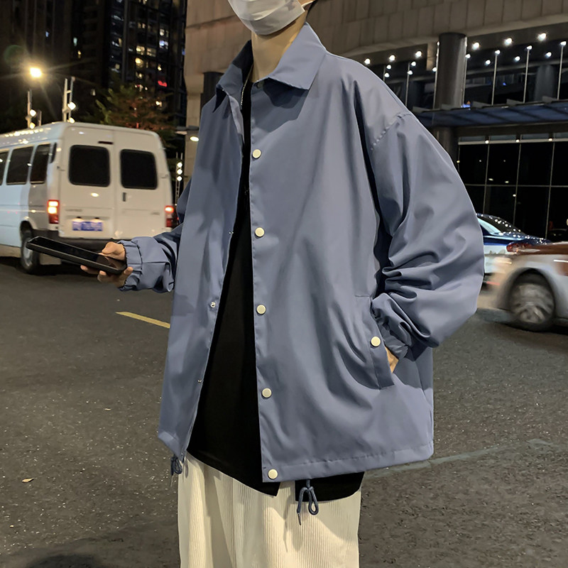 精品秋装加厚保暖夹克外套男休闲工装上衣宽松大码潮P60加厚p65,男装夹克,电商A012