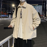 精品秋装加厚保暖夹克外套男休闲工装上衣宽松大码潮P60加厚p65，男装夹克，电商A012