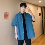 夏季新款ins男大码宽松短袖T恤百搭印花体恤打底衫/7080P22，男装T恤，电商A012