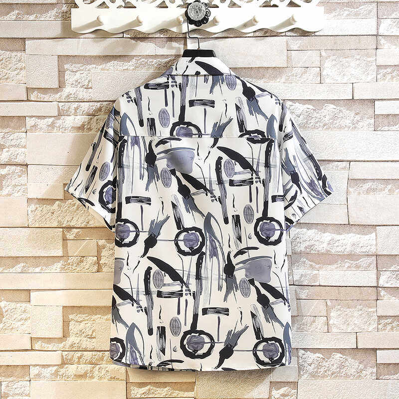花衬衫男短袖夏季痞帅休闲上衣服外套夏威夷大码衬衣（控58）P40,男装衬衫,电商A012
