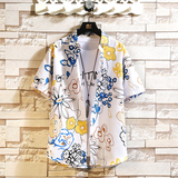 夏新款男大码打底衫宽松短袖T恤百搭印花体恤/p35，男装T恤，电商A012