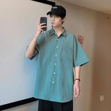 夏季新款ins男大码宽松短袖T恤百搭印花体恤打底衫/7080P22，男装T恤，电商A012