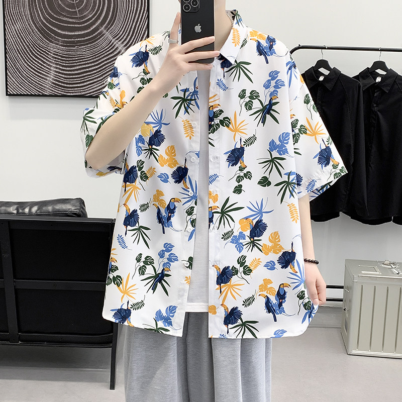 夏新款男大码打底衫宽松短袖T恤百搭印花体恤/7107p35，男装T恤，电商A012