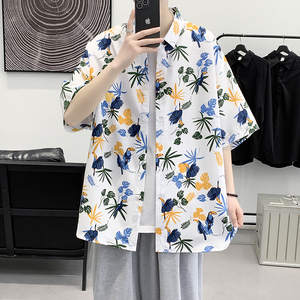 夏新款男大码打底衫宽松短袖T恤百搭印花体恤/7107p35，男装T恤，电商A012