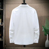 年大码印花风衬衫男夏秋青年长袖衬衫/2118p50，男装衬衫，电商A012