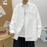 秋季ins青少年休闲长袖宽松外套大码印花衬衫T恤衬衣/2280P30，男装T恤，电商A012