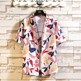 夏新款男大码宽松短袖打底衫T恤百搭印花体恤/7104p35，男装T恤，电商A012