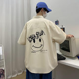 大码印花休闲男新款青年短袖衬衫（图案已注册）/D7085p27，男装T恤，电商A012