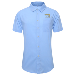 2021大码印花中国风衬衫男春新款青年短袖衬衫QT5030/D7052p35图片