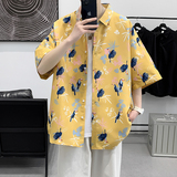 夏新款男大码打底衫宽松短袖T恤百搭印花体恤/7107p35，男装T恤，电商A012