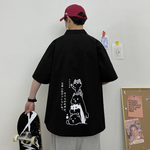 图案已注册2风大码青年打底衫宽松短袖印花T恤/7082，男装T恤，电商A012