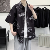 夏新款男大码打底衫宽松短袖T恤百搭印花体恤/7110p35，男装T恤，电商A012