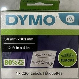 DYMOLW450 550达美条码机标签纸99014101*54mm不干胶SO7224系列