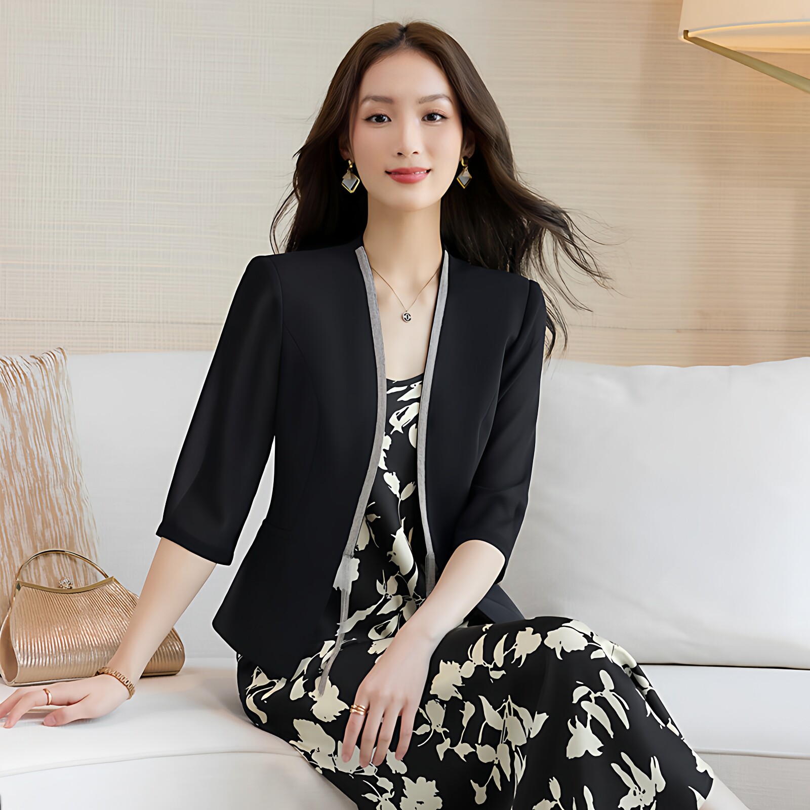 薄款小西装外套女夏季新款小个子休闲修身显瘦百搭短袖西服上衣