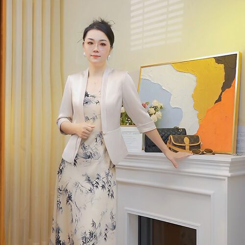 轻奢优雅小西装连衣裙职业套装