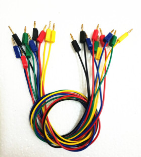 2MM测试线带弹簧头香蕉套连接线数电模电实验箱导线K2ABD51连接线