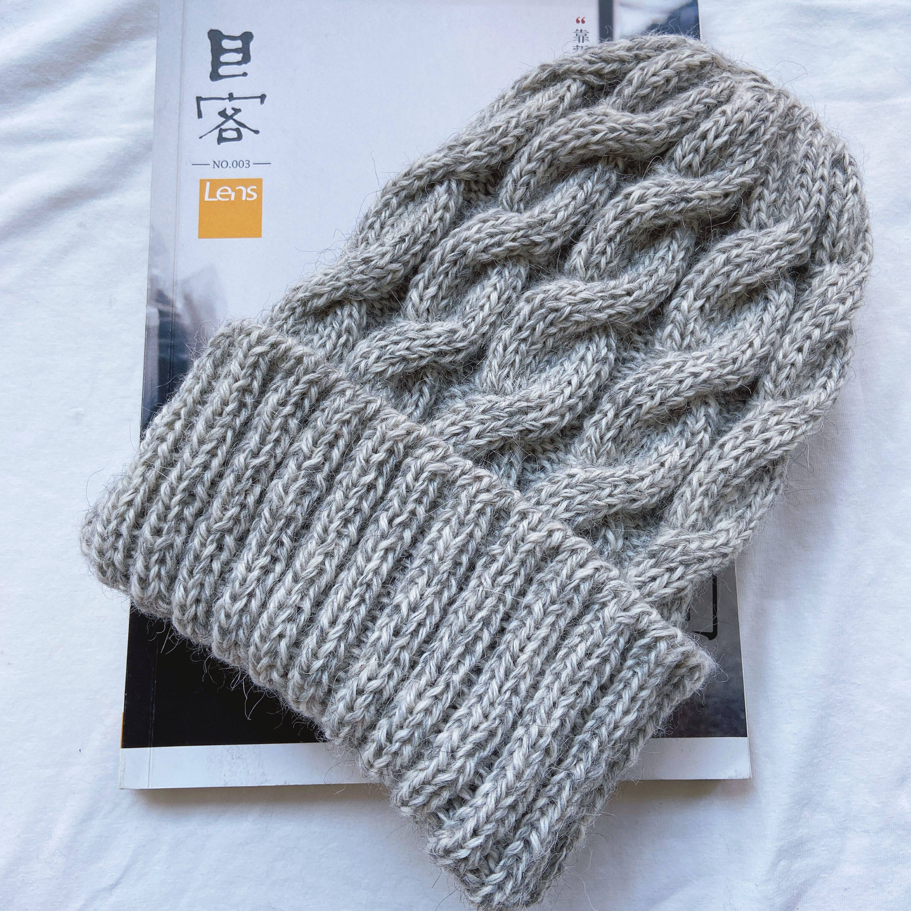 手工帽子冬女士麻花男款休闲毛线羊毛线帽子厚实保暖包头套头冷帽