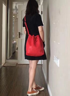 牛皮水桶包 配收纳袋