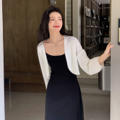 女春夏季 针织衫 防晒衫 短款 配长裙 外搭开衫 披肩外搭小衫 配吊带薄款