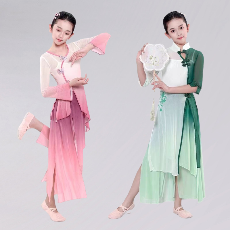 古古拉女童中国风古典舞演出服