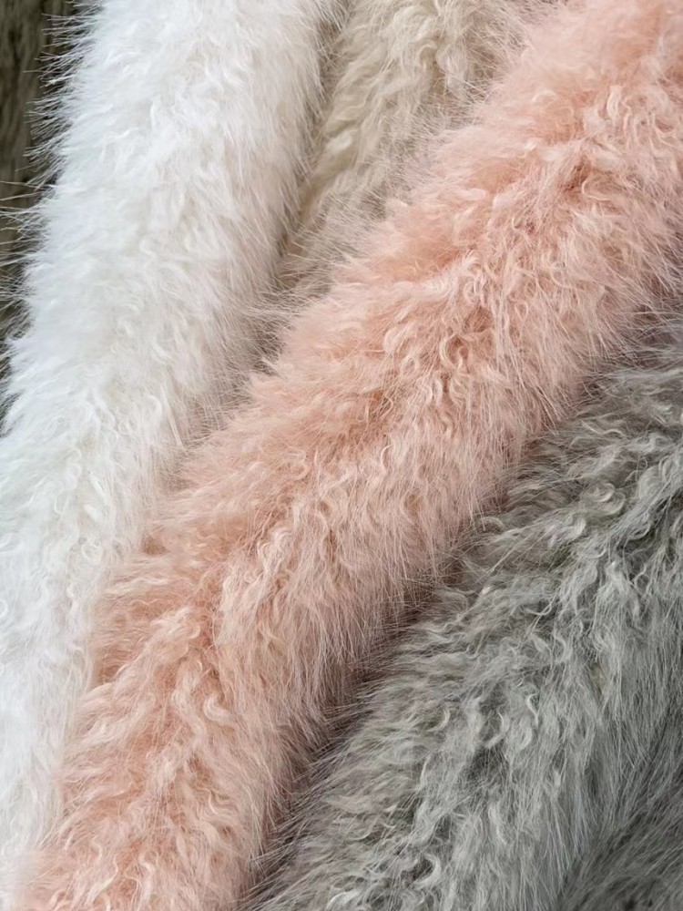 女装服装面料仿皮草毛绒布料诚信布料行科技艺术面料长毛背景布