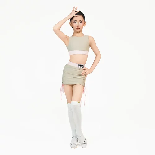 FZS DANCE拉丁舞服表演跳舞裙子练功服女童拉丁女L330