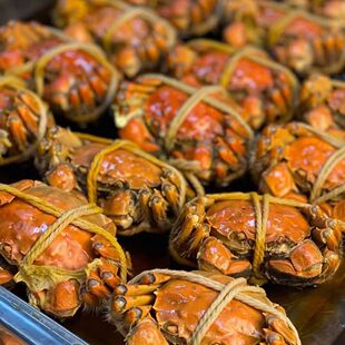 张磊家 花雕熟醉蟹即食 中号一盒6只装(冷冻保存)
