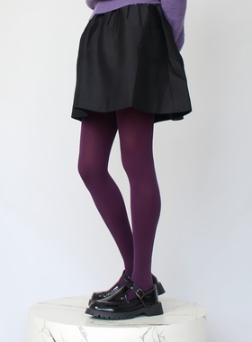春秋不透肉款深紫色打底袜高弹力锦纶哑光天鹅绒面料丝袜连裤袜女