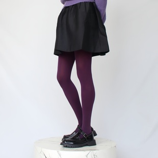 春秋不透肉款深紫色打底袜高弹力锦纶哑光天鹅绒面料丝袜连裤袜女