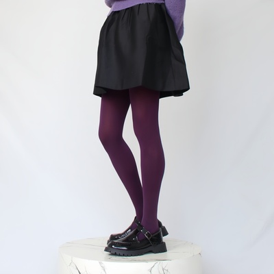 深紫色高弹丝袜连裤袜春秋薄款女