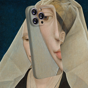 复古创意油画手机壳适用于iPhone17promax少女16硅胶15plus冷淡风14pro艺术12mini菲林13软11名画17air小众
