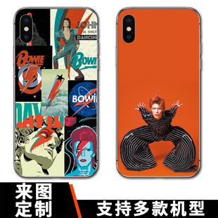 大卫鲍伊手机壳适用于创意摇滚音乐周边专辑拼接硅胶软艺术文艺风复古怀旧