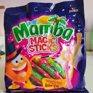 德国进口Mamba魔法棒水果糖软糖多口味奶糖耐嚼糖果条装喜糖年货