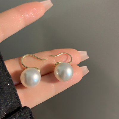 高级感简约珍珠耳环复古港风优雅