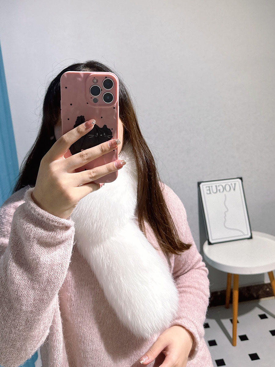 狐狸毛围巾女冬季韩版保暖真毛加大毛领子百搭加长皮草围脖夹子款