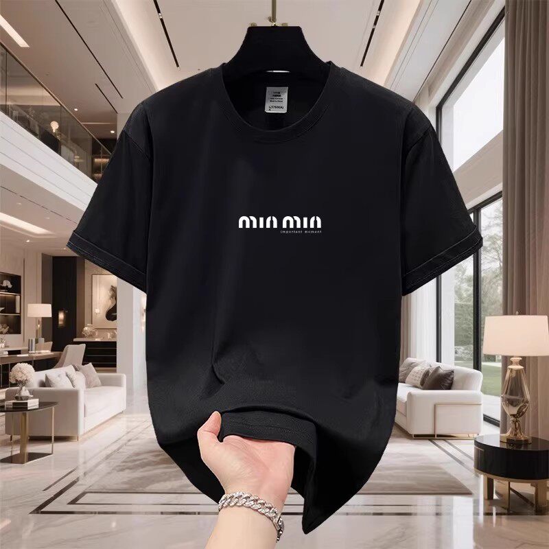 香港正品潮牌夏季创意小英文痞帅半袖男纯棉重磅宽松圆领短袖T恤