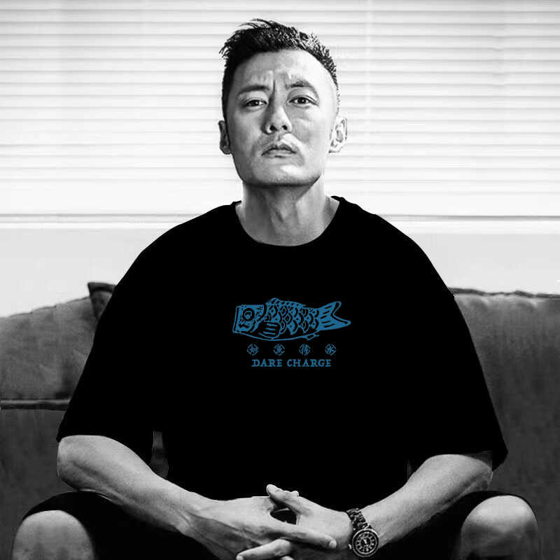 popaape欧美潮牌如鱼得水短袖T恤