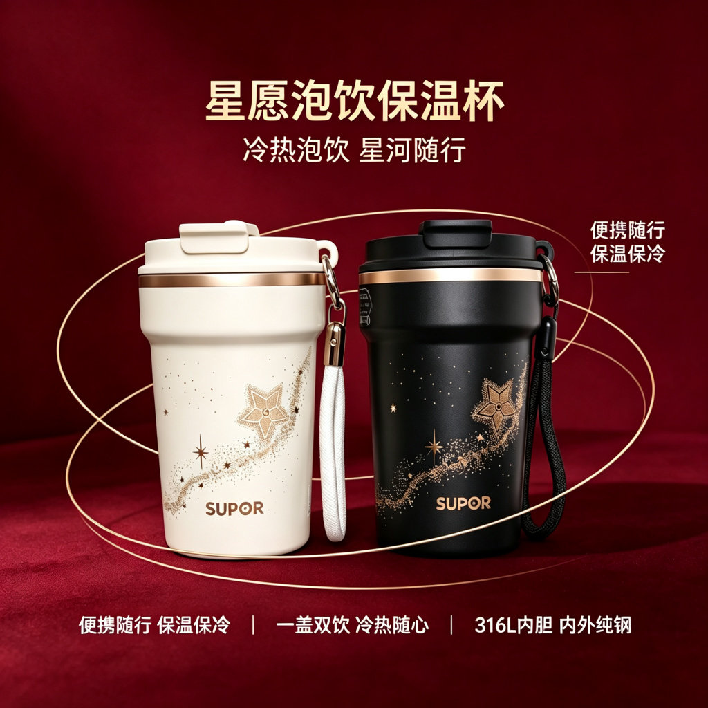 苏泊尔316L冷热随行保温保冷杯