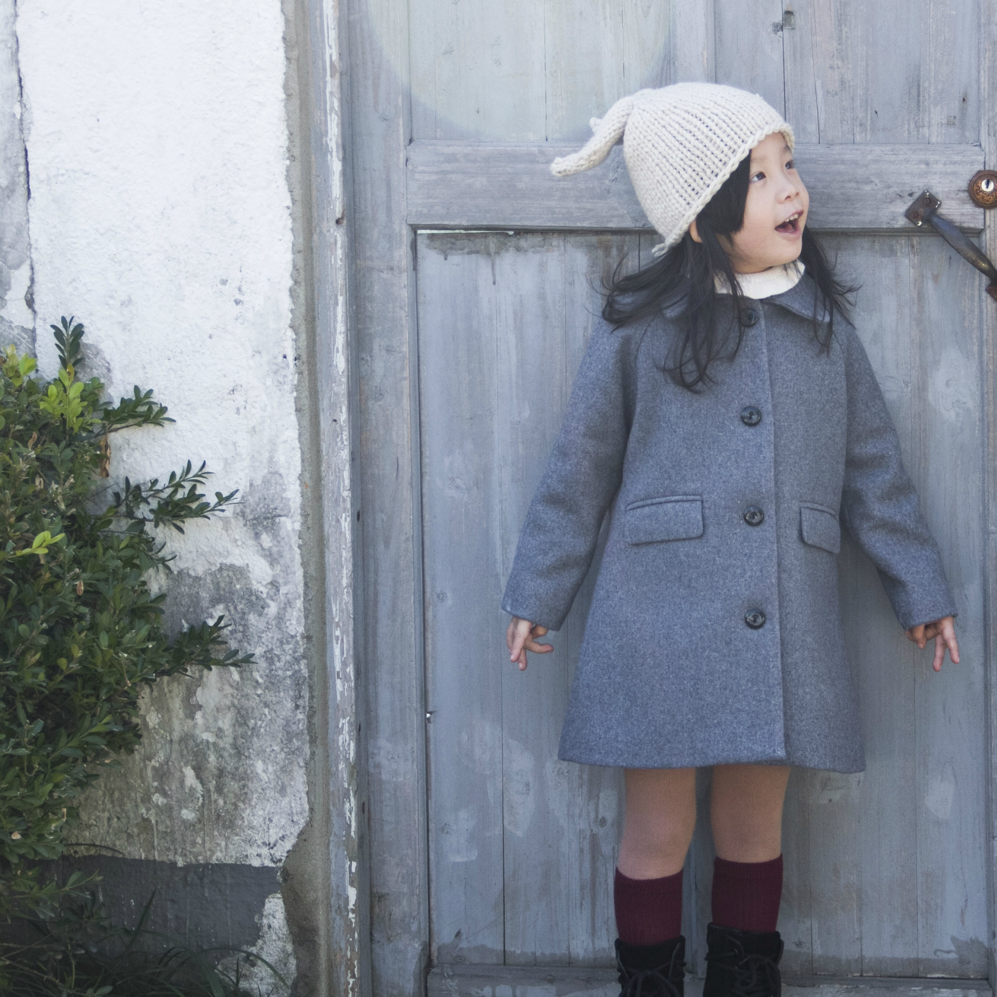 童装女童外套灰色夹棉羊毛大衣宝宝呢子棉衣儿童加厚巴拉秋冬棉袄