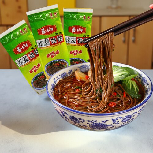 陕西西安特产玉山荞麦饸络凉拌饸饹营养杂粮方便免煮速食75g*10包 - 封面