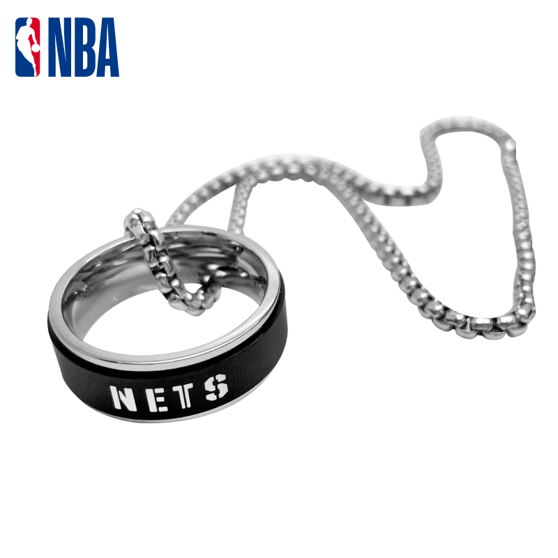 NBA官方正品 勇士湖人篮网戒指项链吊坠项链锁骨链节日男女礼物
