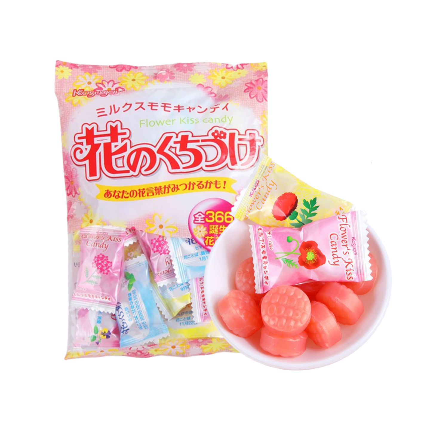 春日井花语之亲吻糖果玫瑰牛奶糖祝福糖果袋装水果味硬糖进口零食