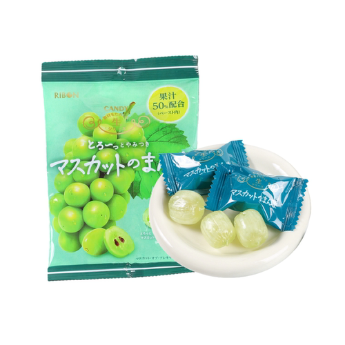 日本进口理本青葡萄夹心硬糖